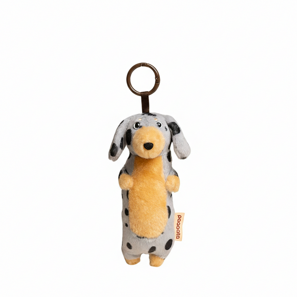 Blue Merle Dapple Dachshund Charm plush toy