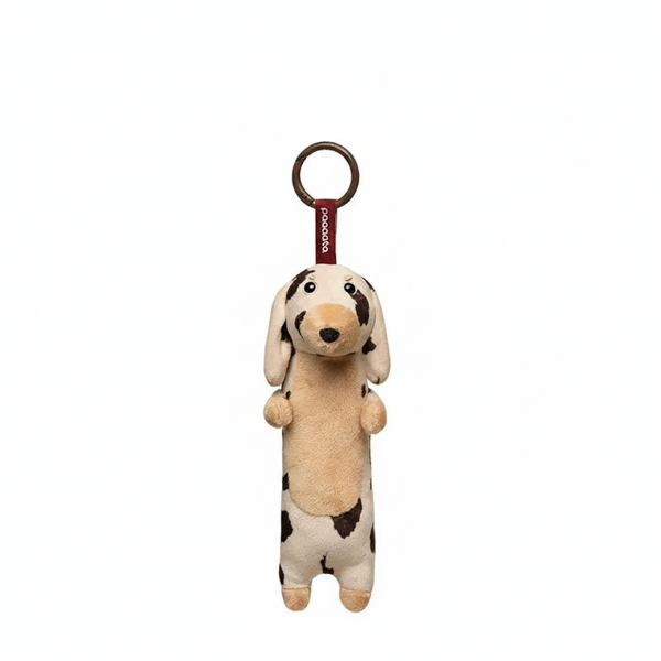 Chocolate Merle Dapple Short-haired Dachshund Charm plush toy