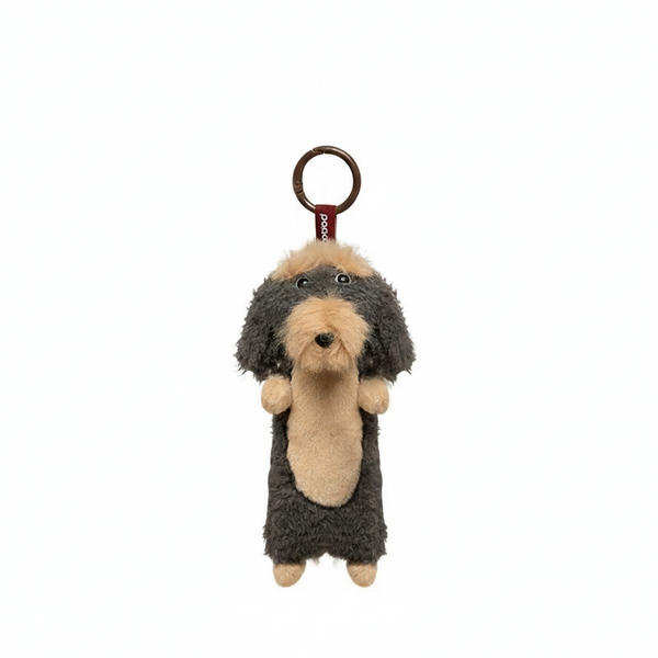 Grey Wild Boar Dachshund Charm plush toy
