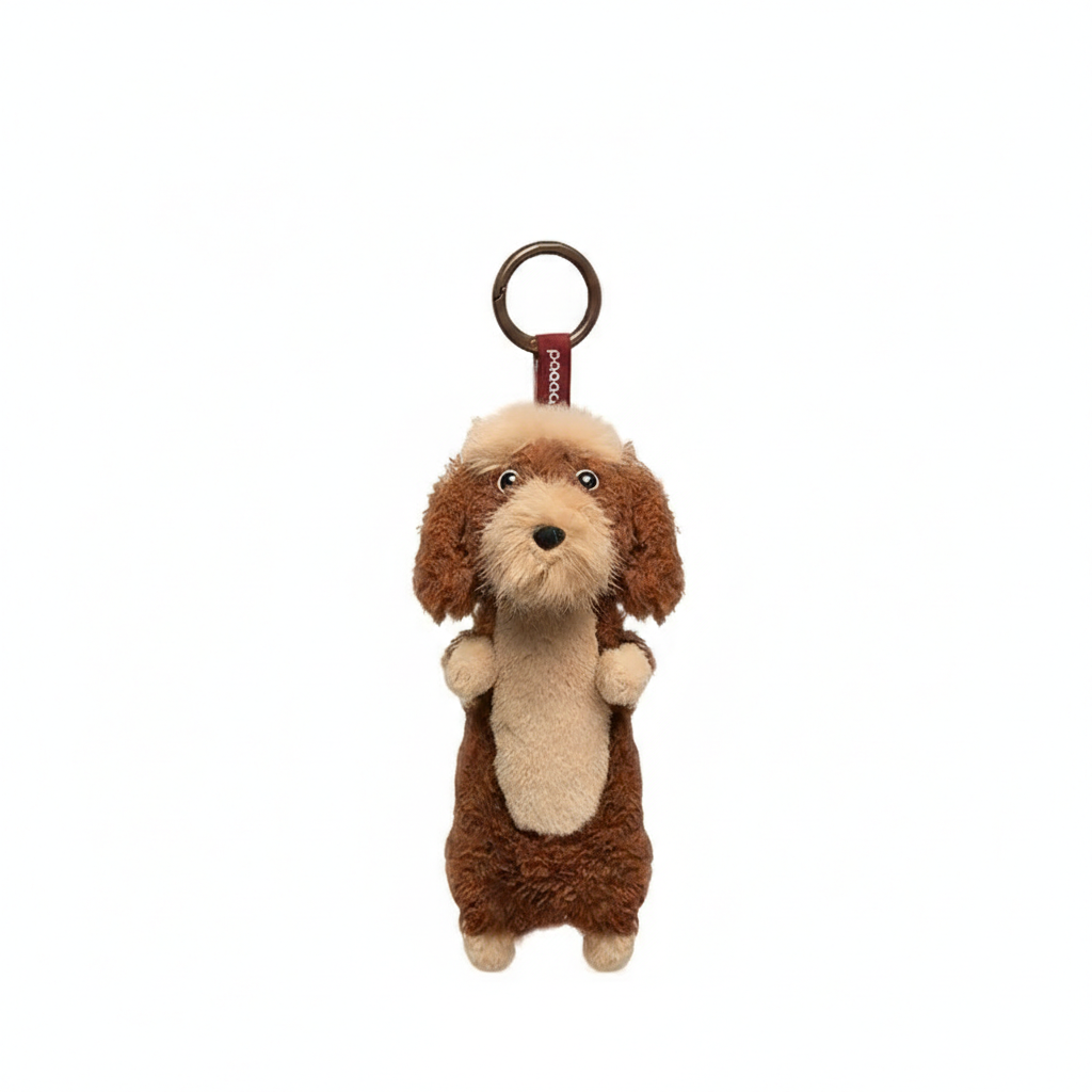 Brown Wild Boar Dachshund Charm plush toy