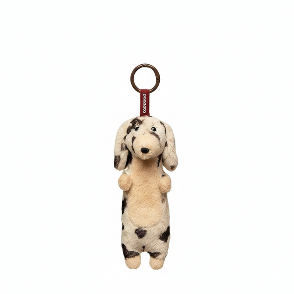 Chocolate Merle Dapple Long-haired Dachshund Charm plush toy